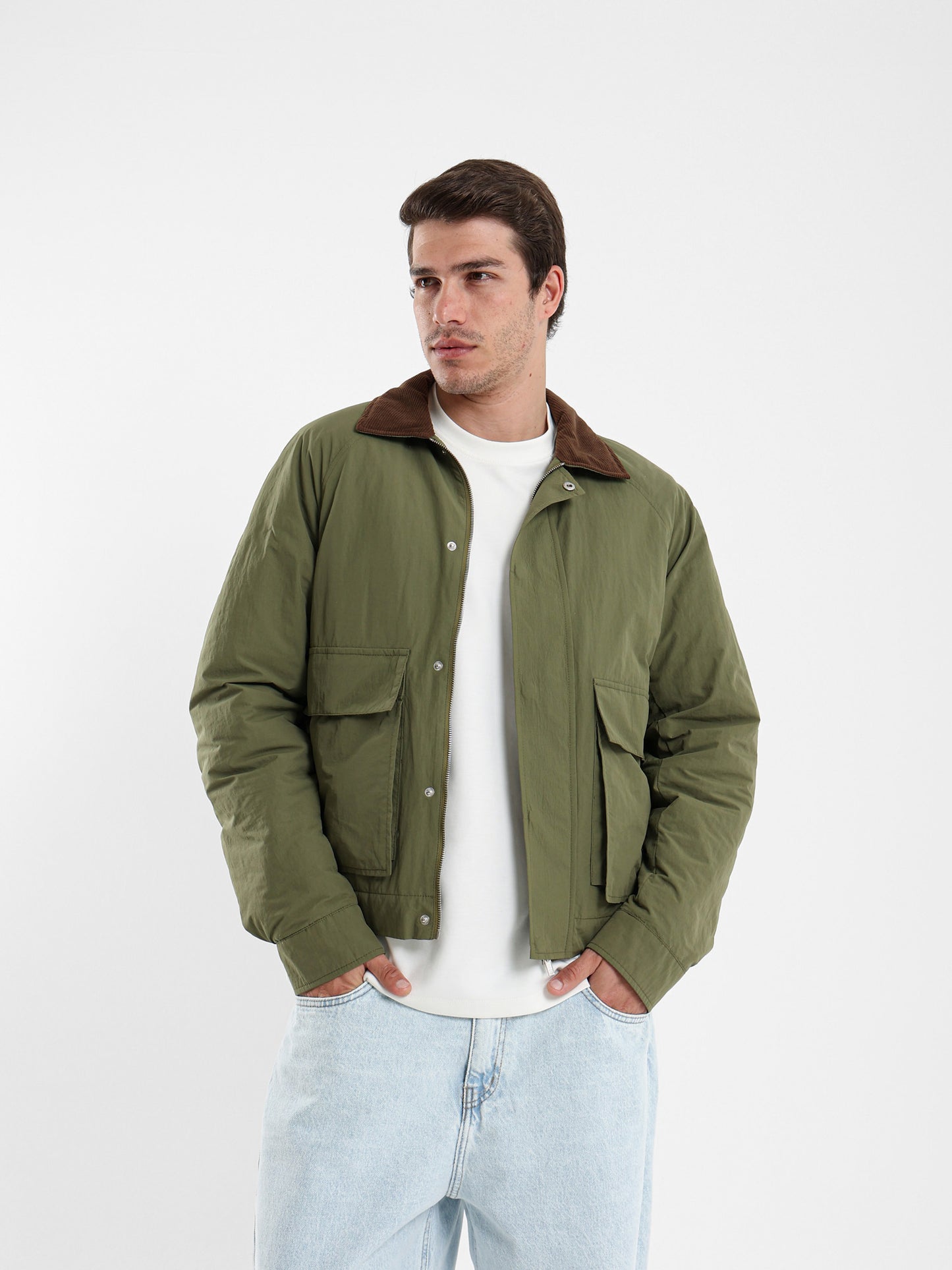 Corduroy Collar Bomber Jacket