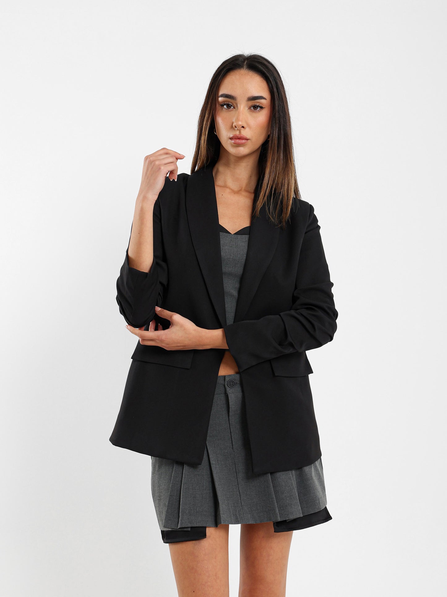 Lapel Collar Tailored Blazer Jacket