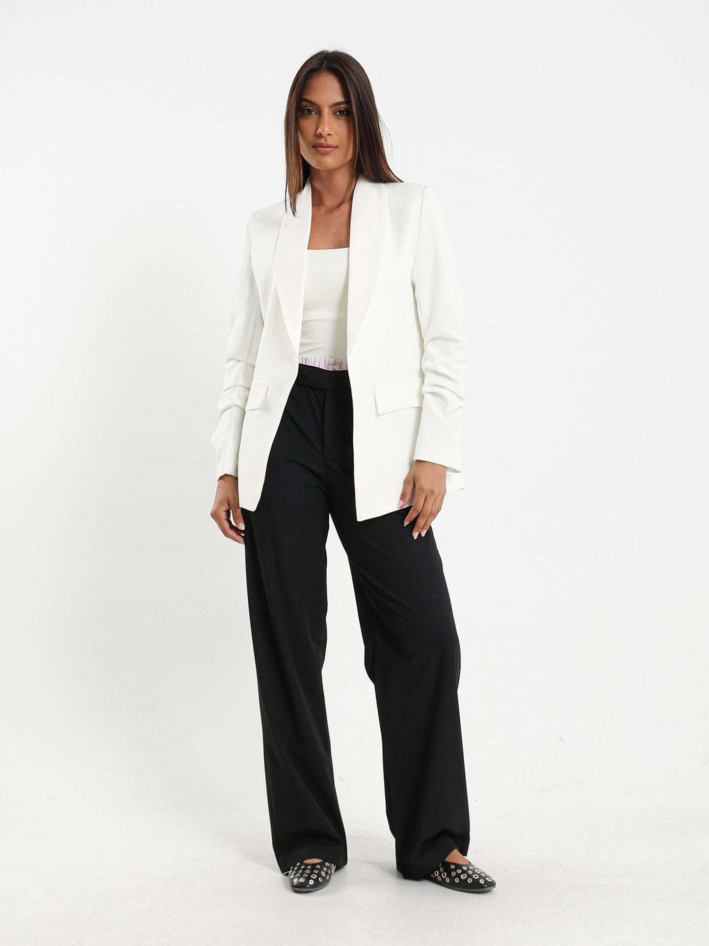 Lapel Collar Tailored Blazer Jacket