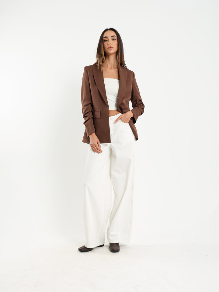 Lapel Collar Tailored Blazer Jacket