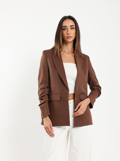 Lapel Collar Tailored Blazer Jacket