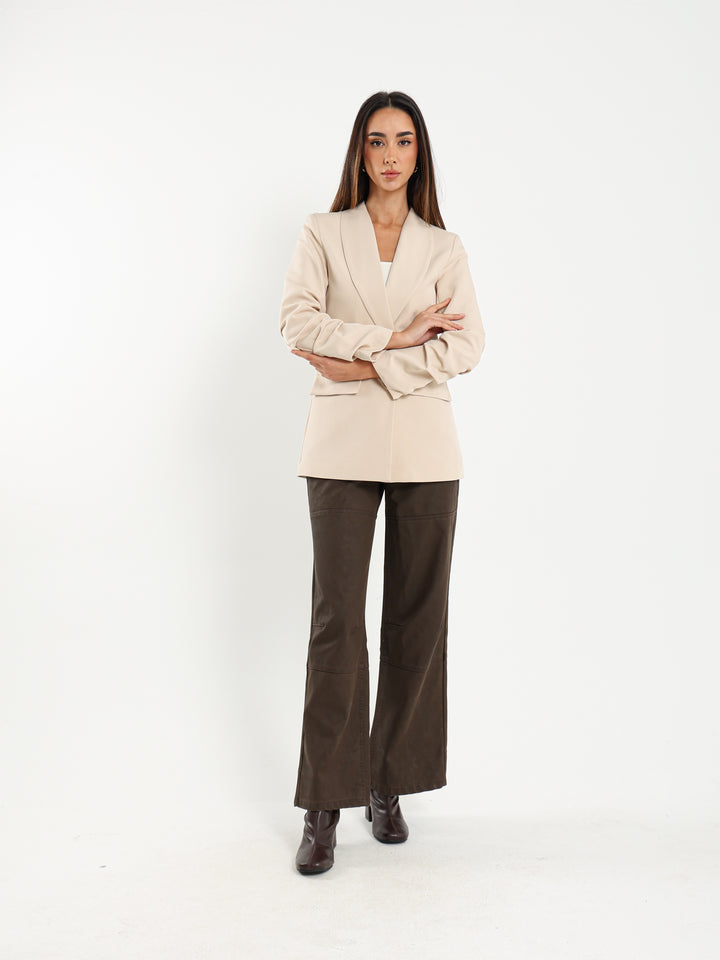 Lapel Collar Tailored Blazer Jacket