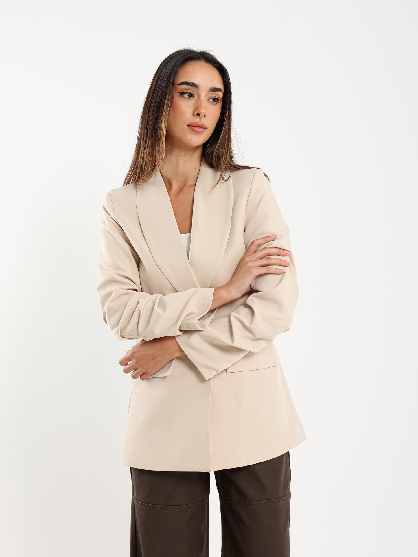 Lapel Collar Tailored Blazer Jacket