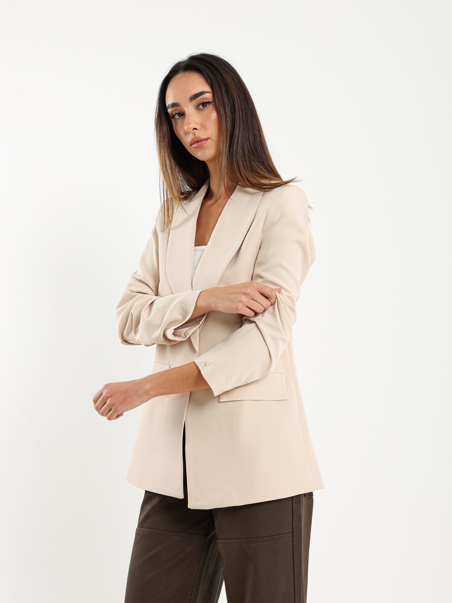 Lapel Collar Tailored Blazer Jacket
