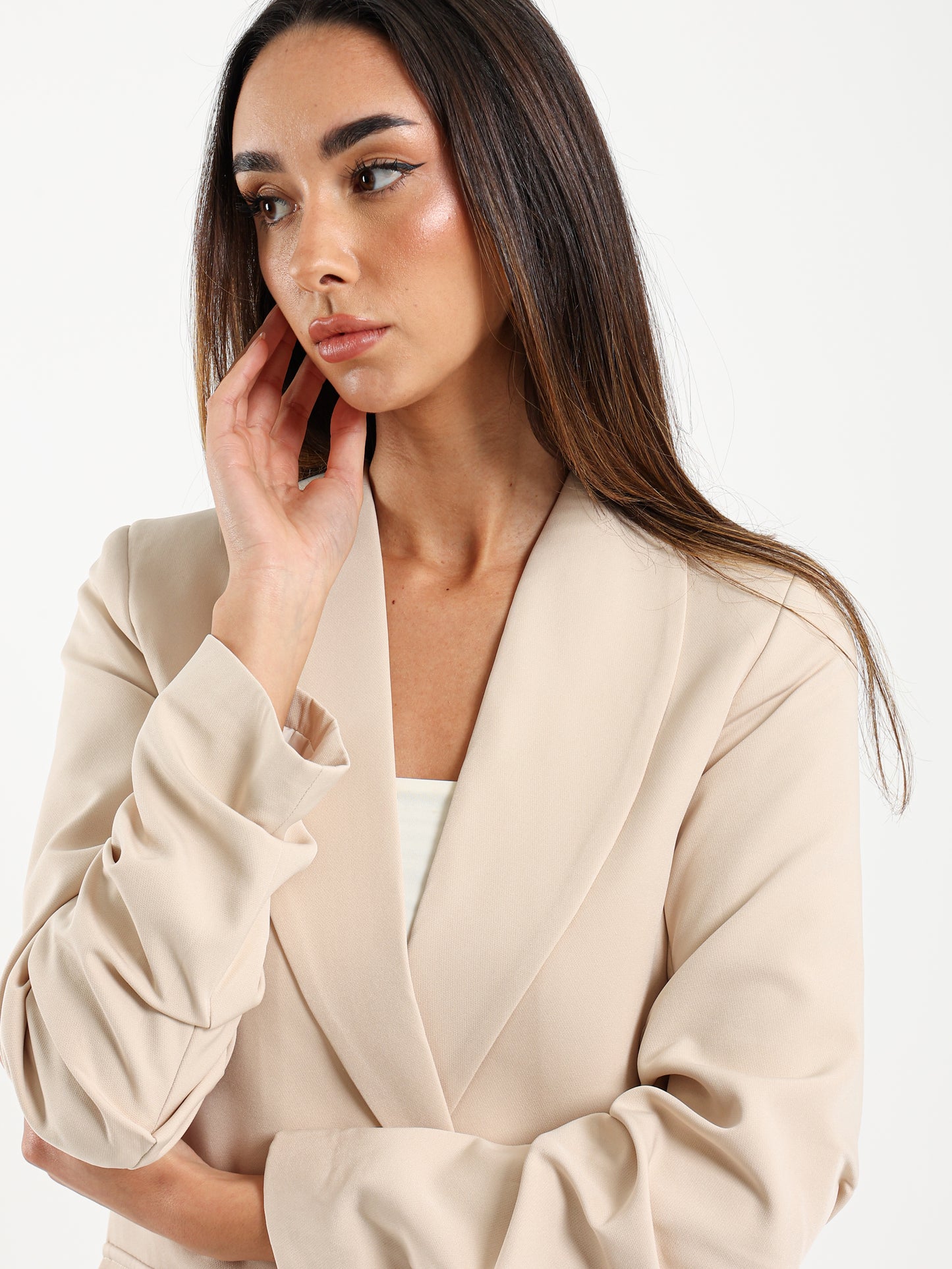 Lapel Collar Tailored Blazer Jacket