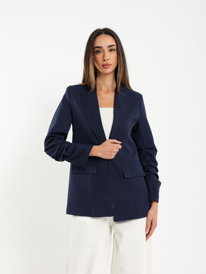 Lapel Collar Tailored Blazer Jacket