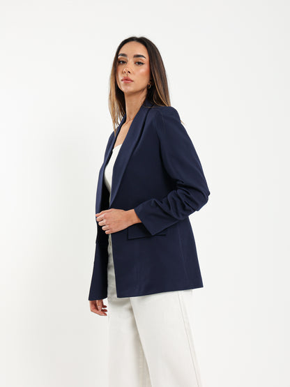 Lapel Collar Tailored Blazer Jacket
