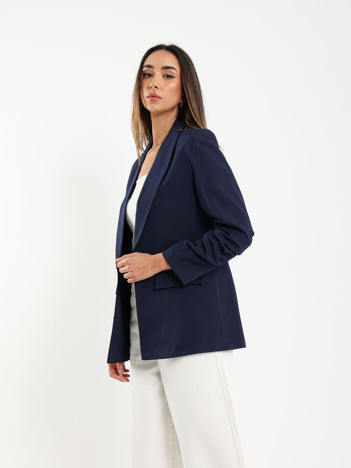 Lapel Collar Tailored Blazer Jacket
