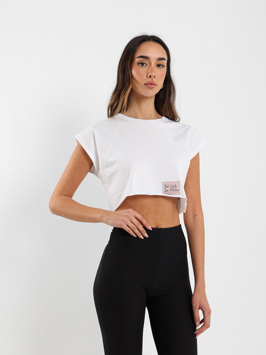 Hot Girls Do Pilates Badge Cropped T Shirt