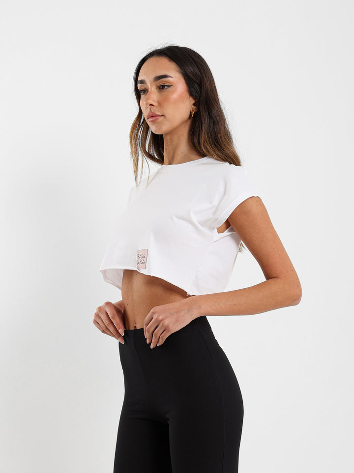 تي شيرت قصير بتصميم "Hot Girls Do Pilates Badge"
