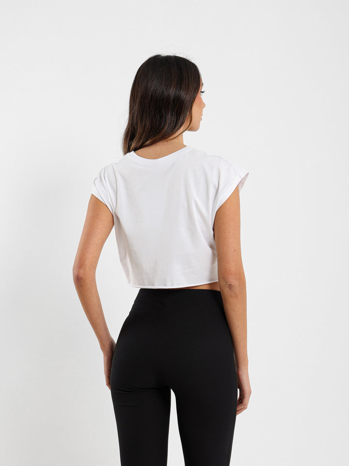 تي شيرت قصير بتصميم "Hot Girls Do Pilates Badge"