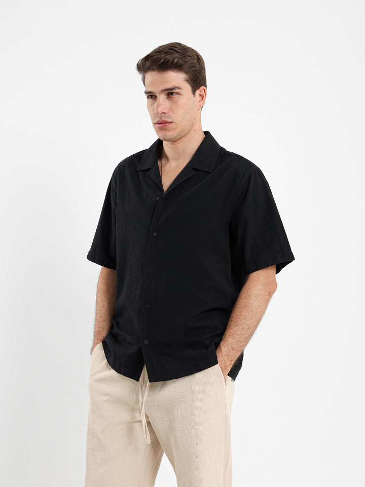 Basic Linen Camp Shirt