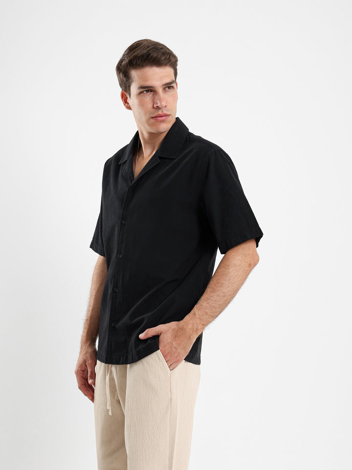 Basic Linen Camp Shirt