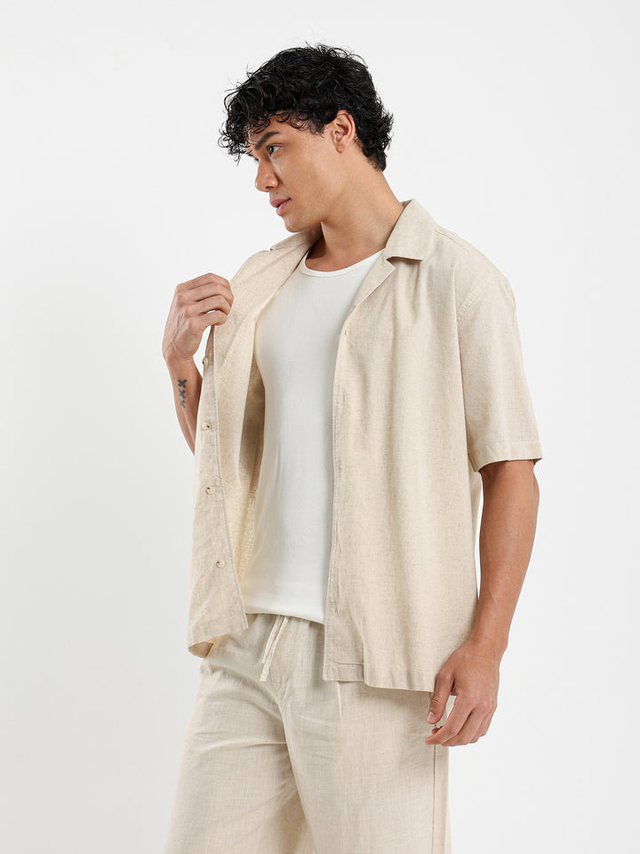 Basic Linen Camp Shirt