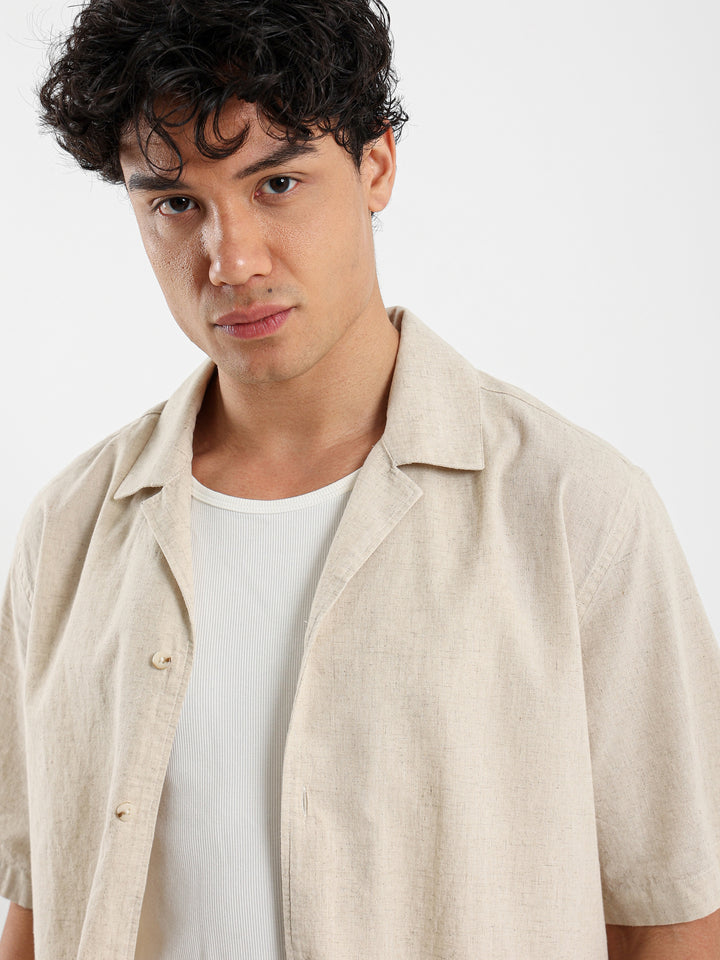 Basic Linen Camp Shirt