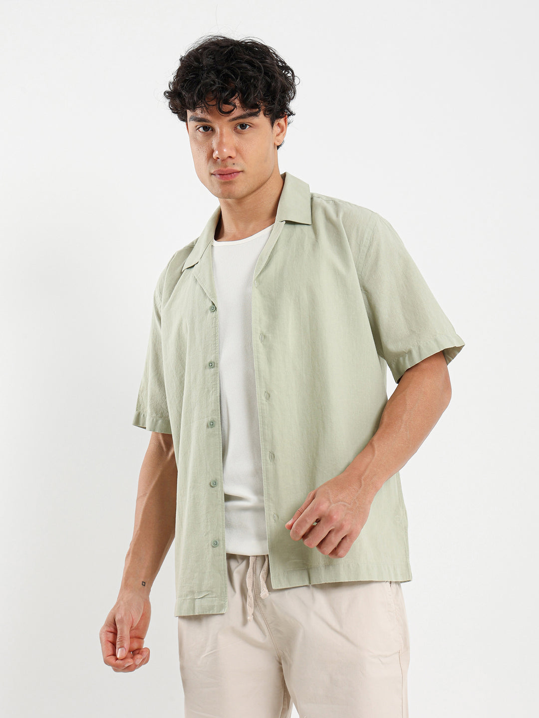 Basic Linen Camp Shirt