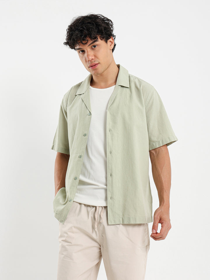 Basic Linen Camp Shirt