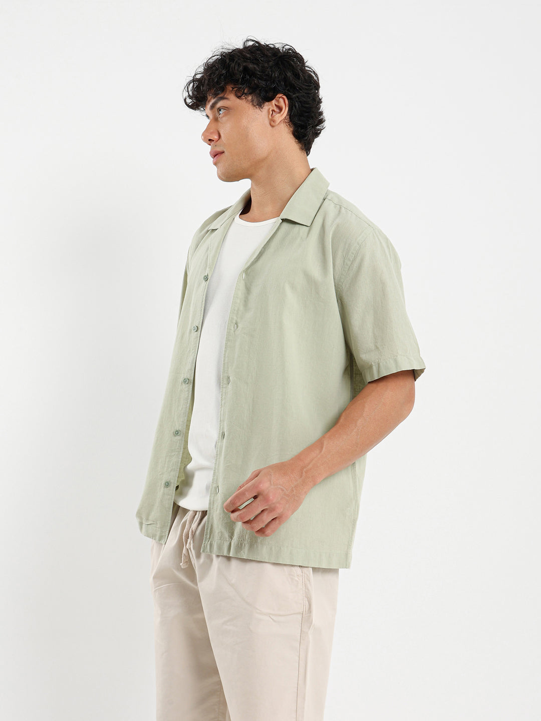 Basic Linen Camp Shirt
