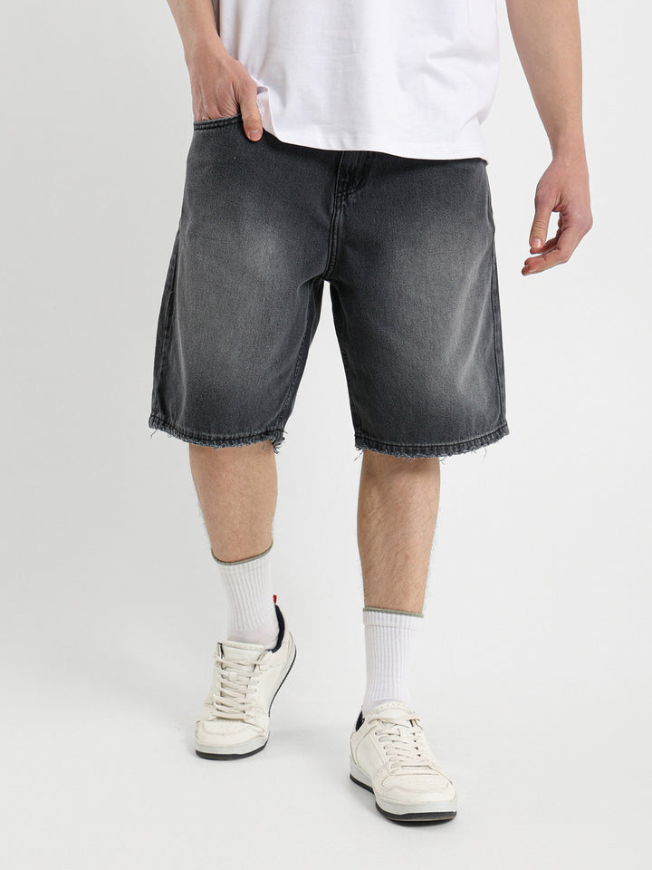 Loose Fit Denim Shorts