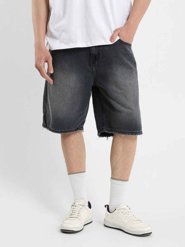 Loose Fit Denim Shorts