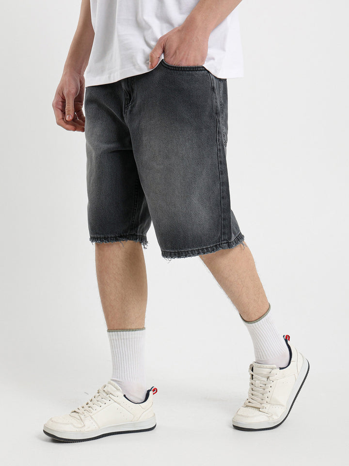 Loose Fit Denim Shorts
