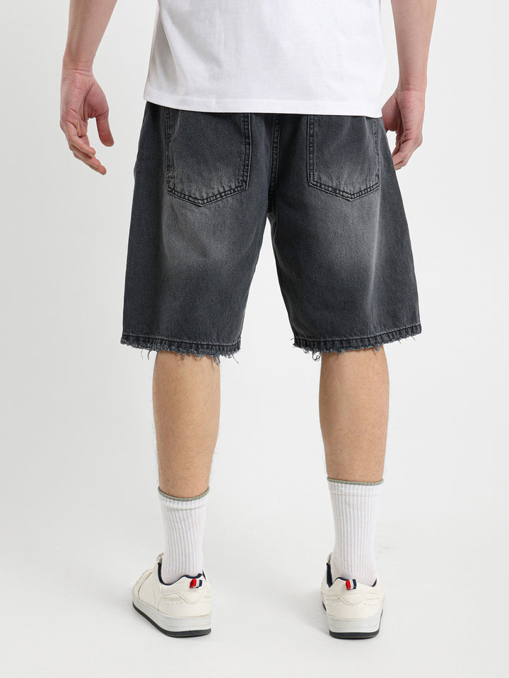 Loose Fit Denim Shorts
