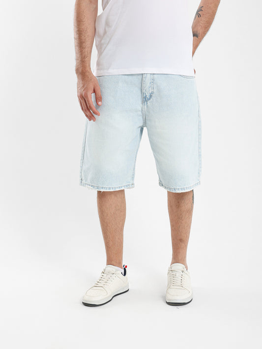 Loose Fit Denim Shorts