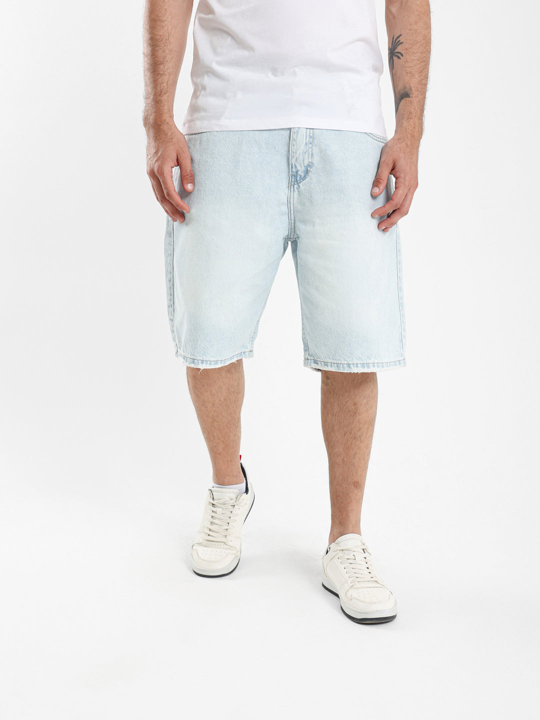 Loose Fit Denim Shorts