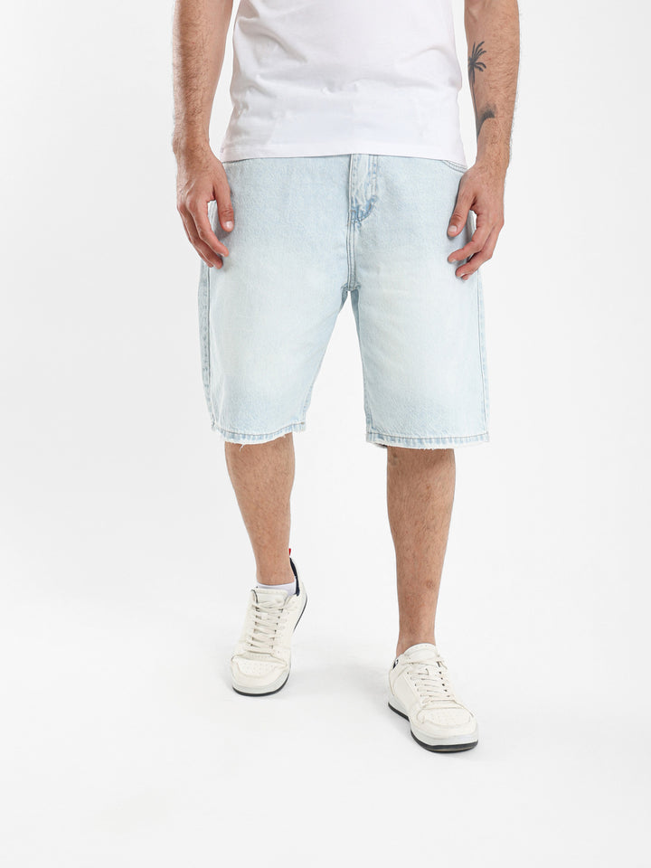 Loose Fit Denim Shorts