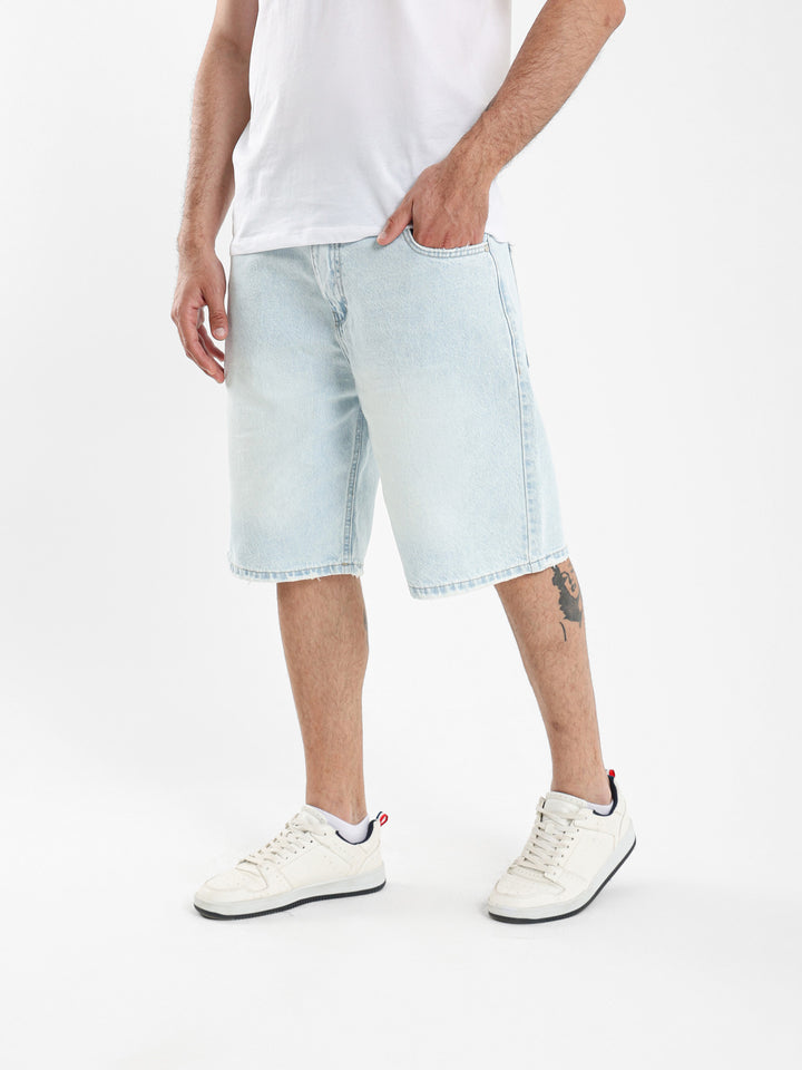 Loose Fit Denim Shorts