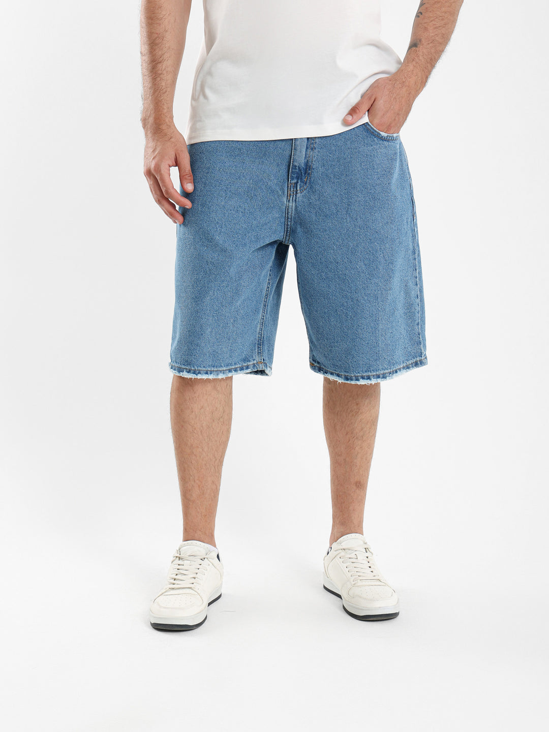 Loose Fit Denim Shorts