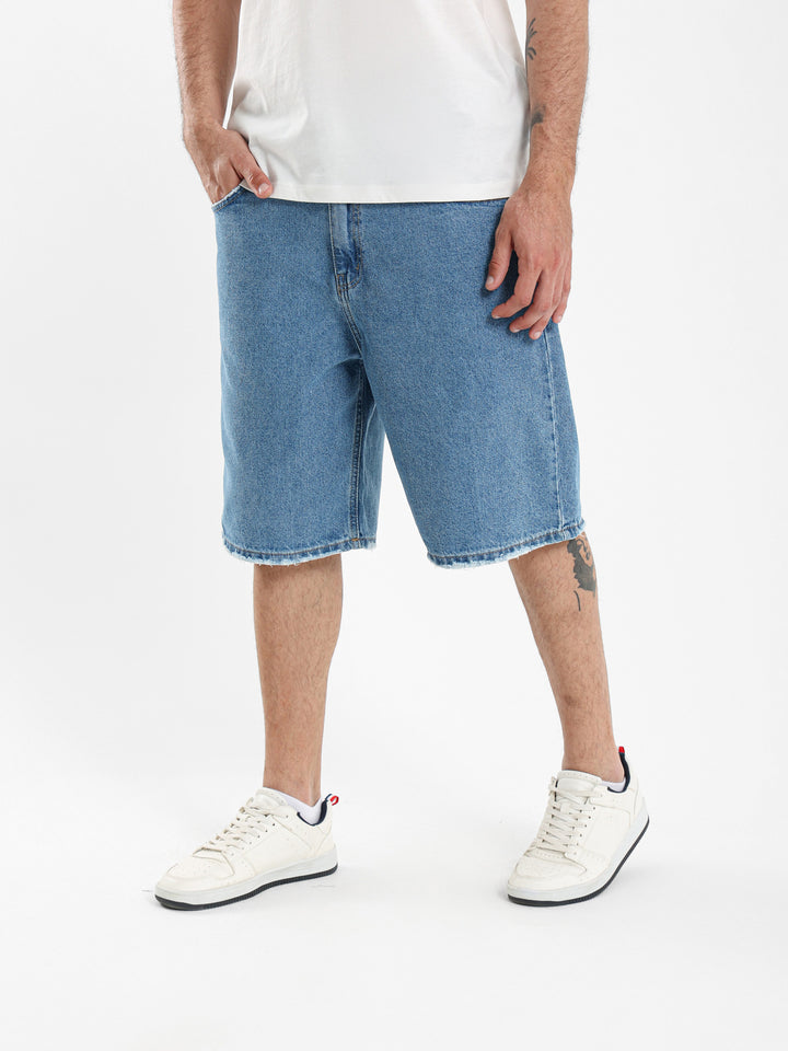 Loose Fit Denim Shorts