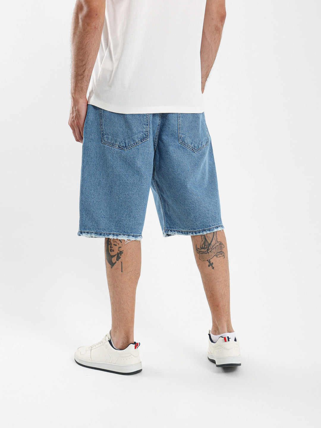Loose Fit Denim Shorts