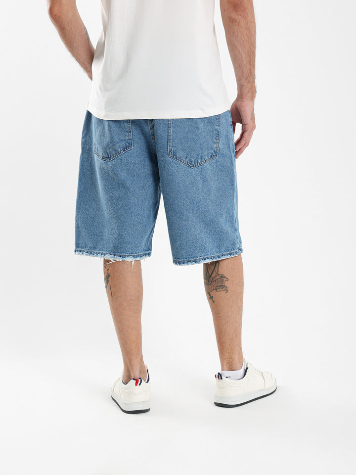 Loose Fit Denim Shorts