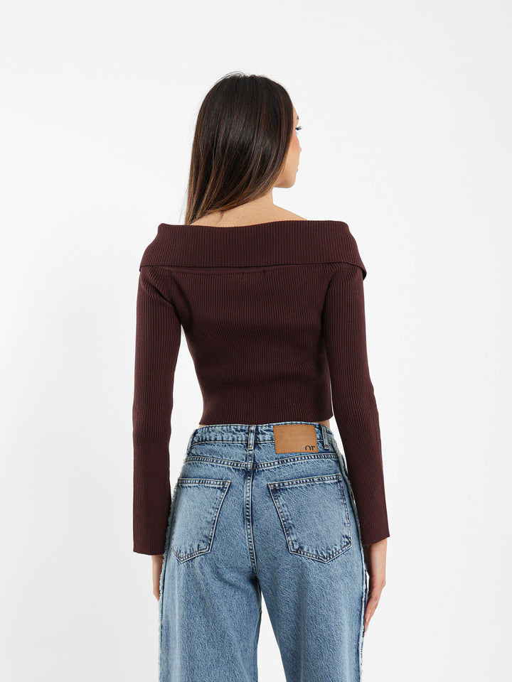 Big Collar with Front Zipper Cardigan