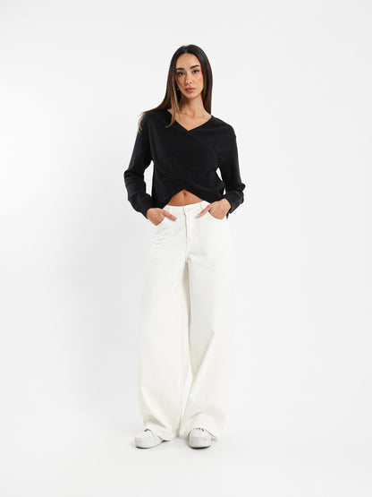 Criss Cross Long Sleeve Top