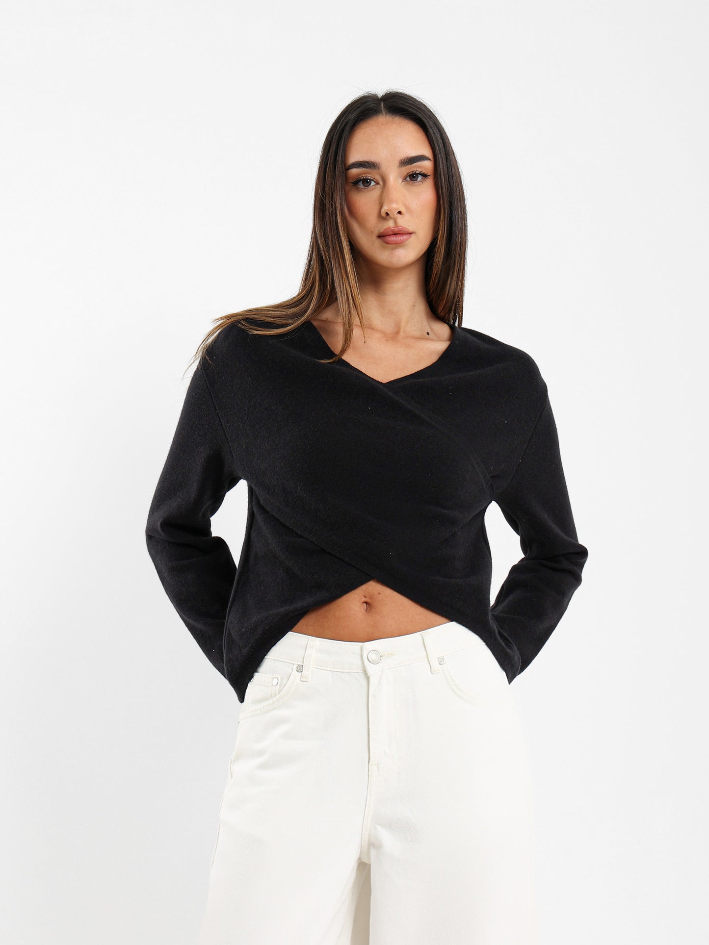 Criss Cross Long Sleeve Top