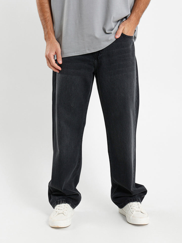 Straight Leg Denim Jeans
