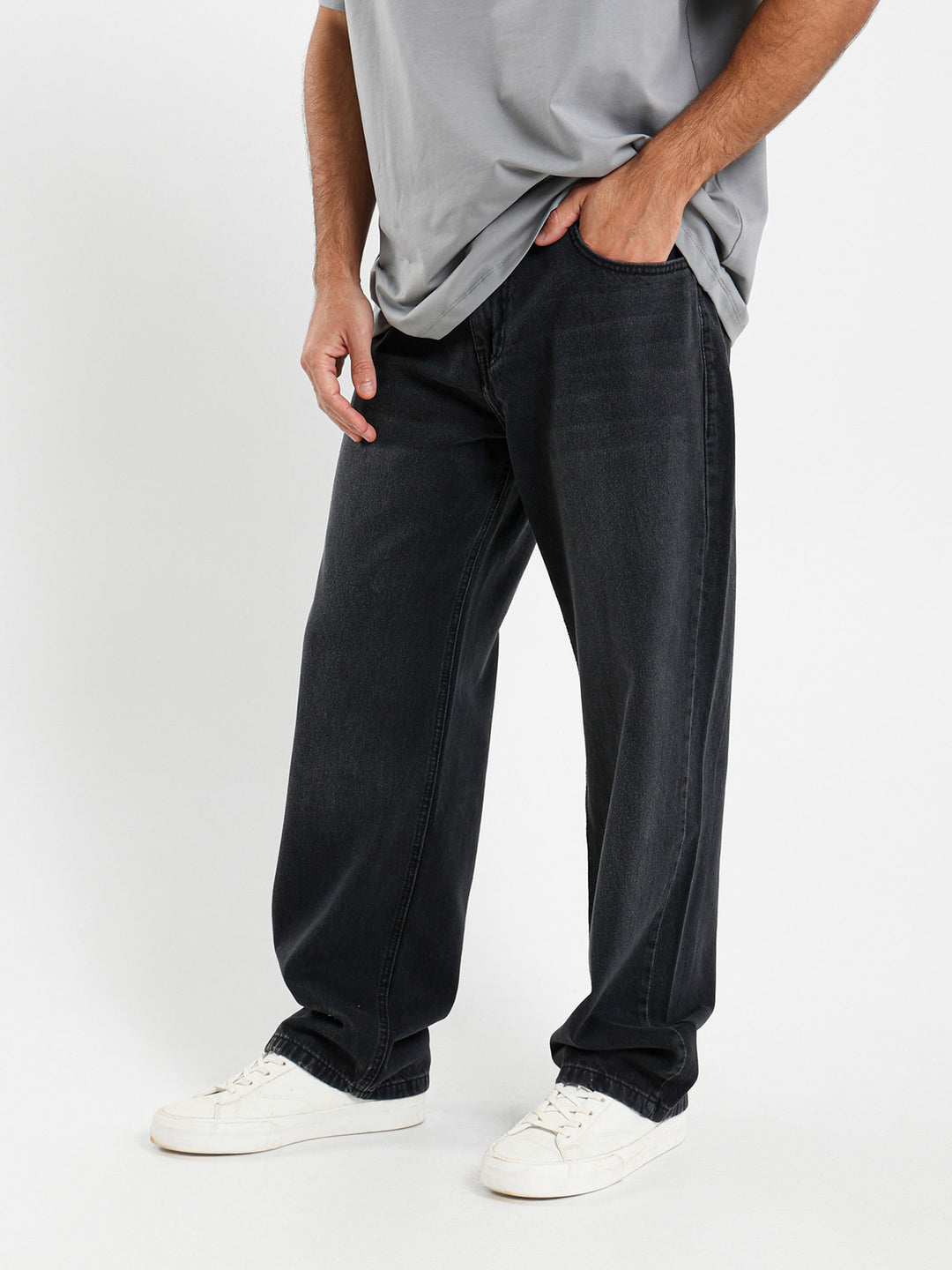 Straight Leg Denim Jeans