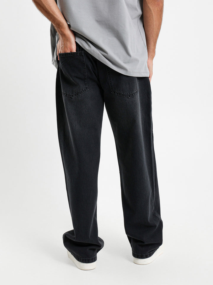 Straight Leg Denim Jeans