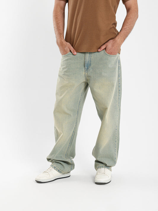 Straight Leg Denim Jeans