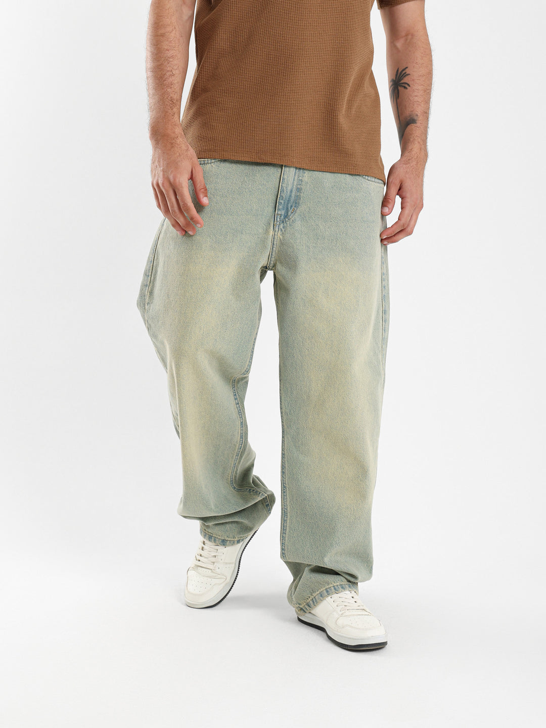 Straight Leg Denim Jeans