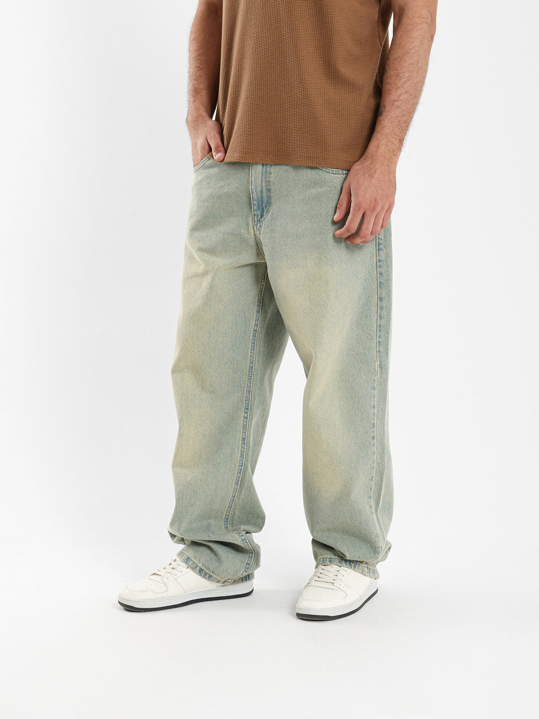 Straight Leg Denim Jeans