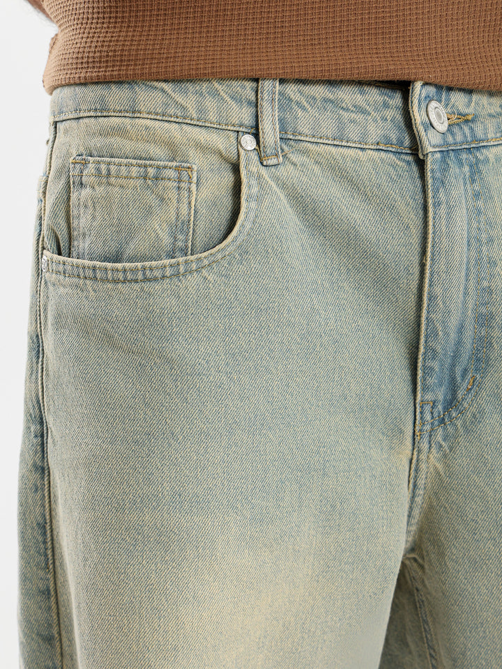 Straight Leg Denim Jeans