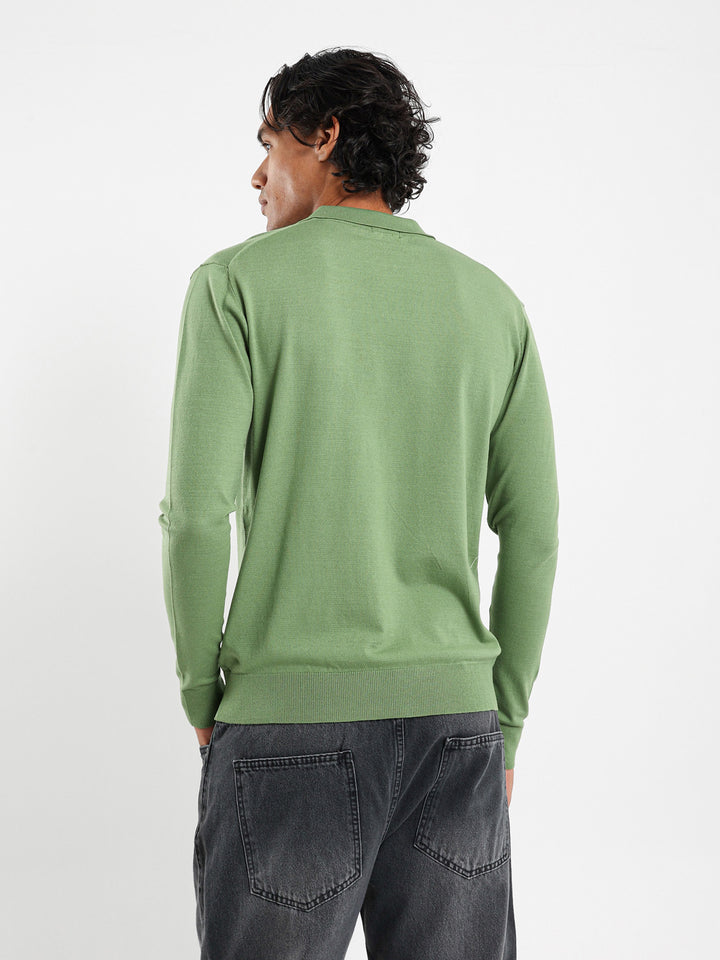 Tricot Long Sleeves Polo Shirt