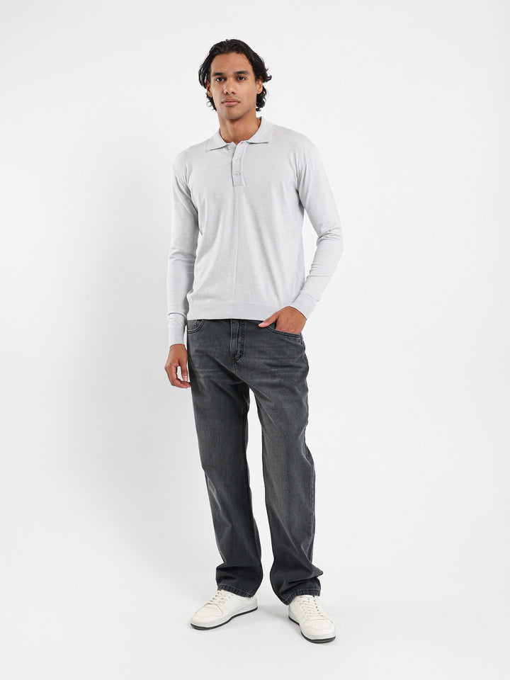 Tricot Long Sleeves Polo Shirt