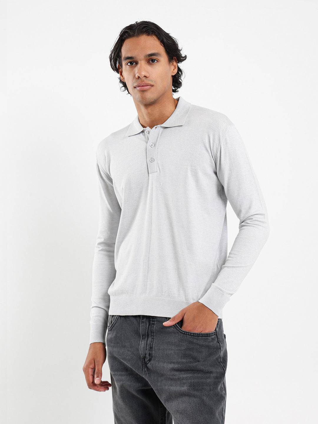 Tricot Long Sleeves Polo Shirt