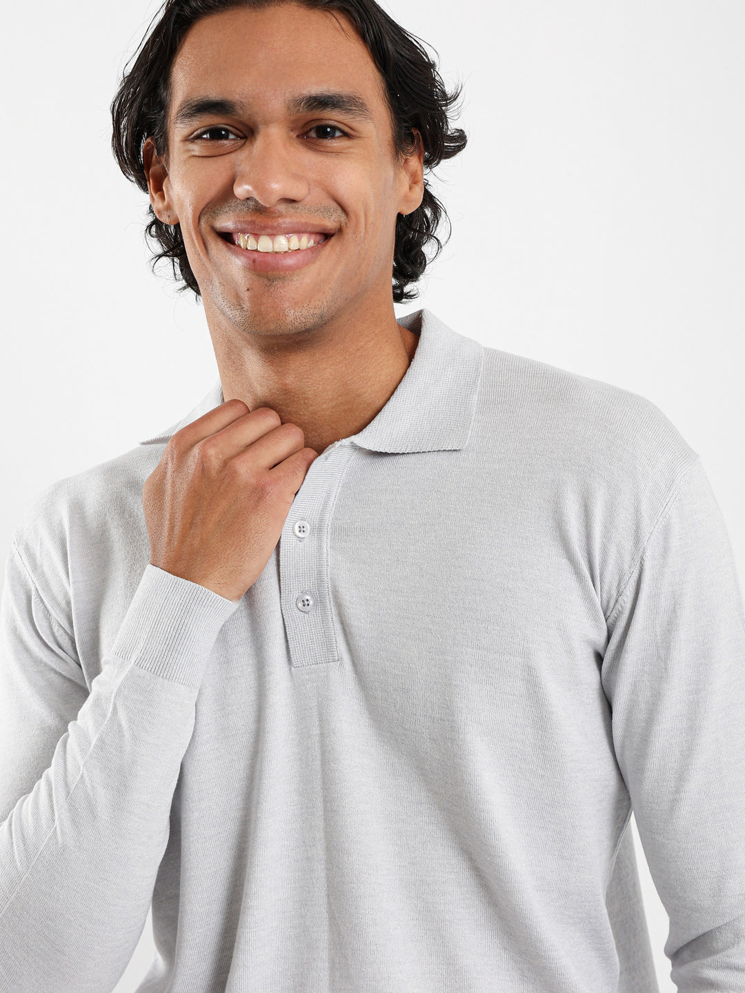 Tricot Long Sleeves Polo Shirt