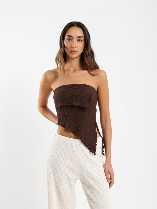 Textured Asymmetrical Top