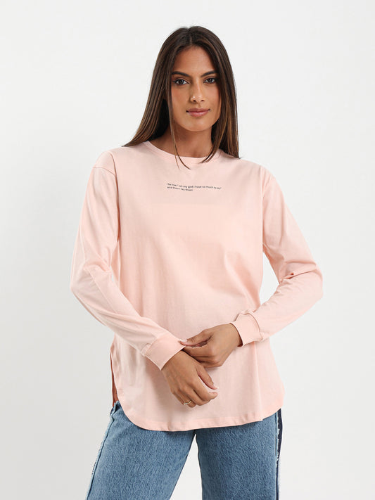 Oh My God Oversized Long Sleeve T-Shirt